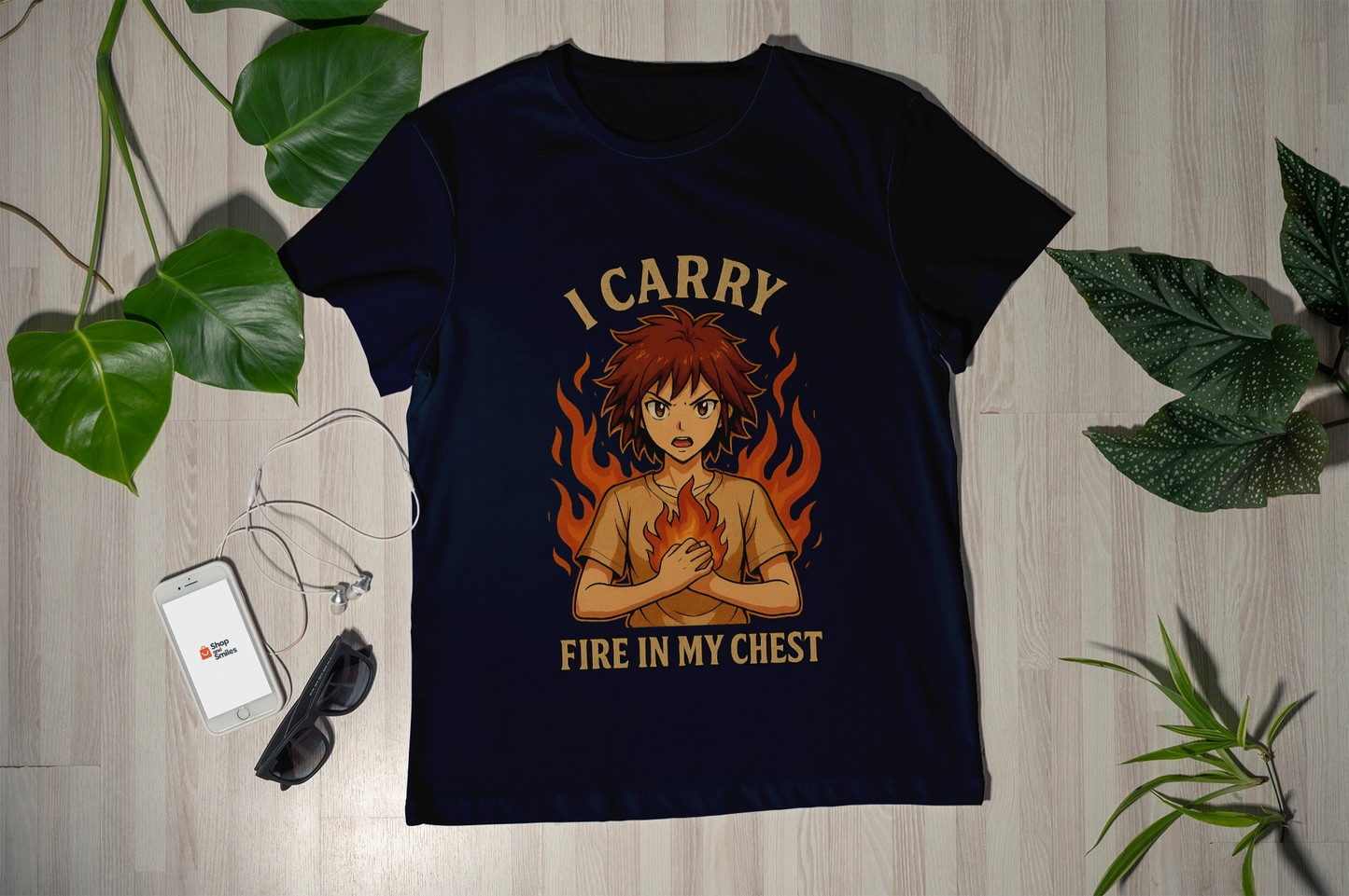 I Carry Fire In My Chest Shirt – Unisex Anime Graphic Tee