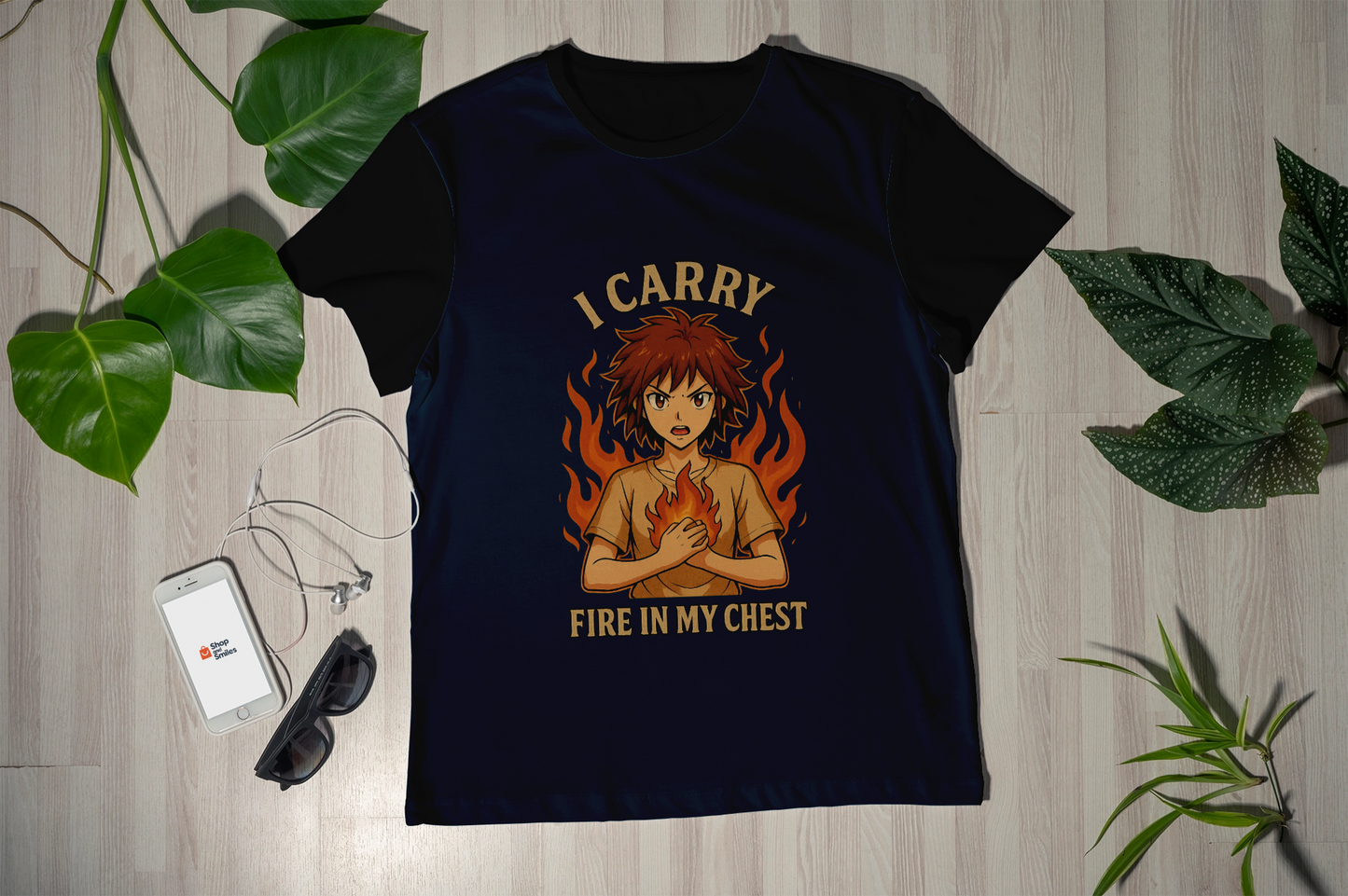 I Carry Fire In My Chest Shirt – Unisex Anime Graphic Tee
