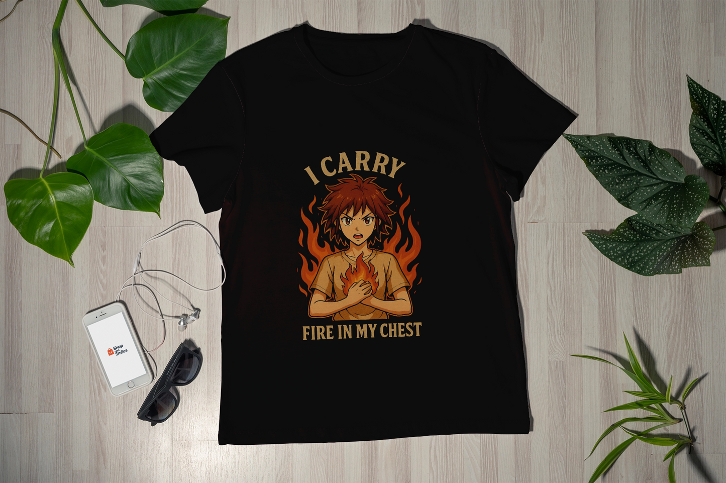 I Carry Fire In My Chest Shirt – Unisex Anime Graphic Tee