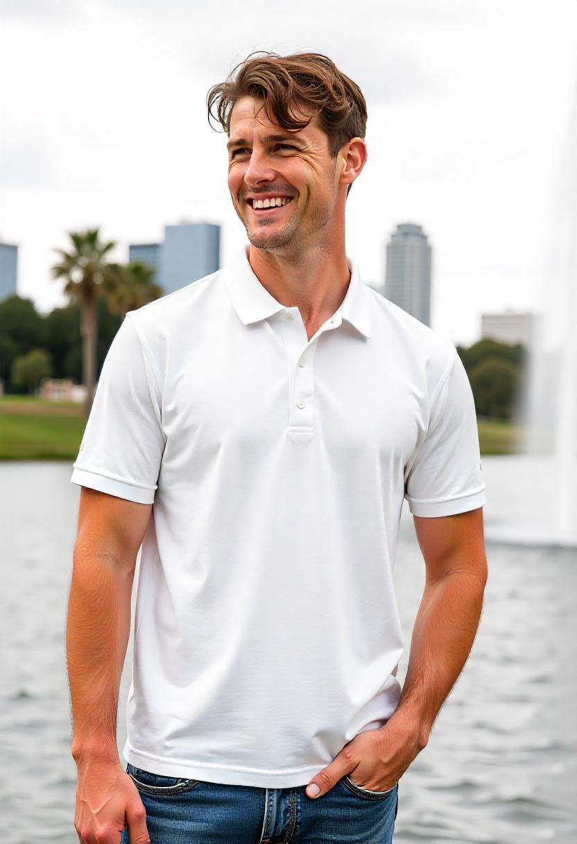 White Men's Polo Shirt