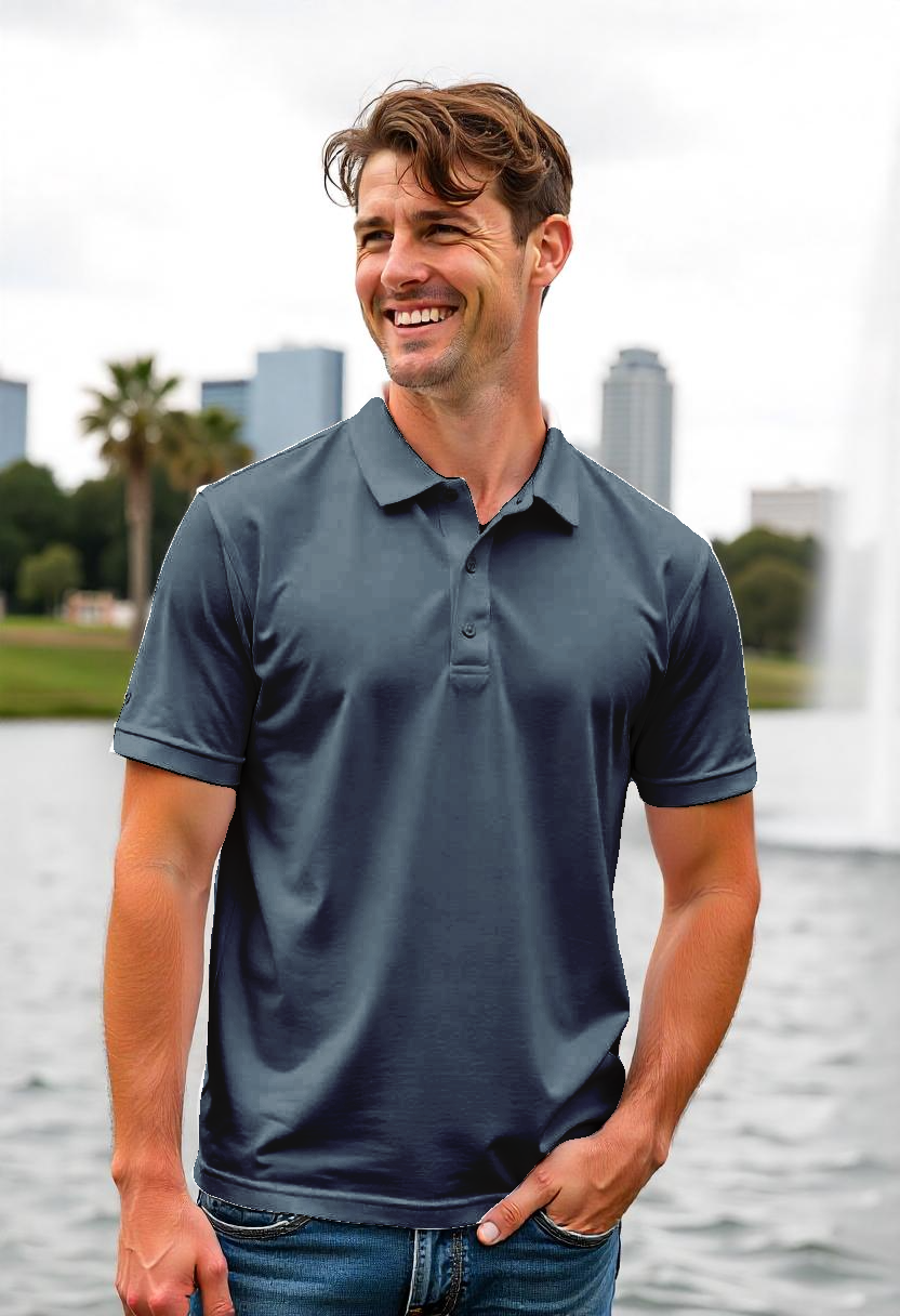 Navy Blue Men's Polo Shirt