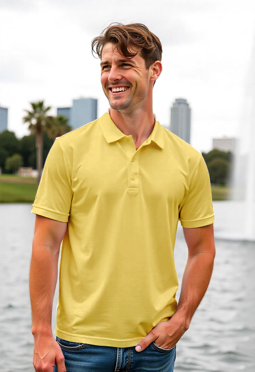 Mustard Yellow Men's Polo Shirt