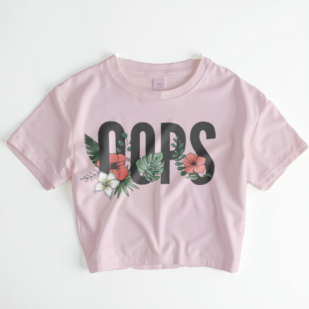 Tropical OOPS – Bold Floral Crop Top